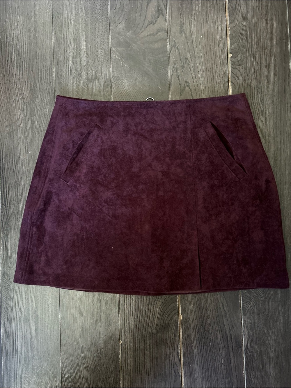 Blank NYC Suede Skirt in Deep Burgundy 30